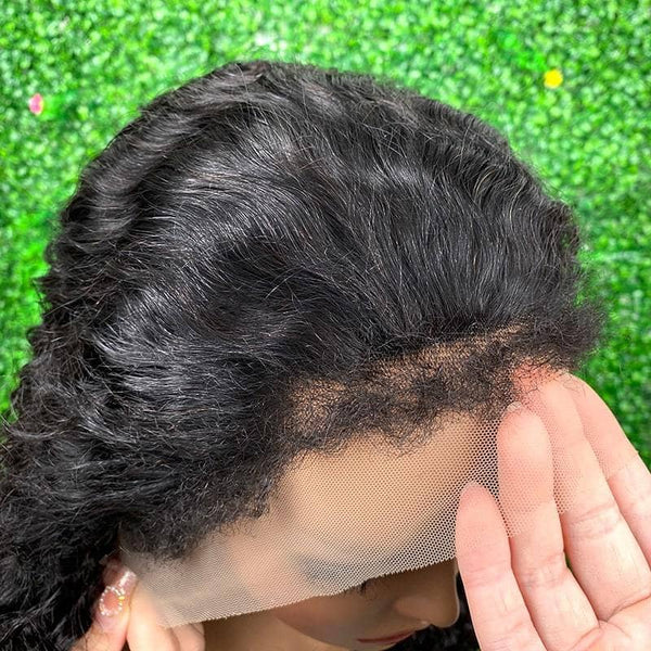 Flash Sale 4C Natural Edges 13x4/13X6 Transparent HD Lace Front Wigs Water Wave Hair With Realistic Hairline