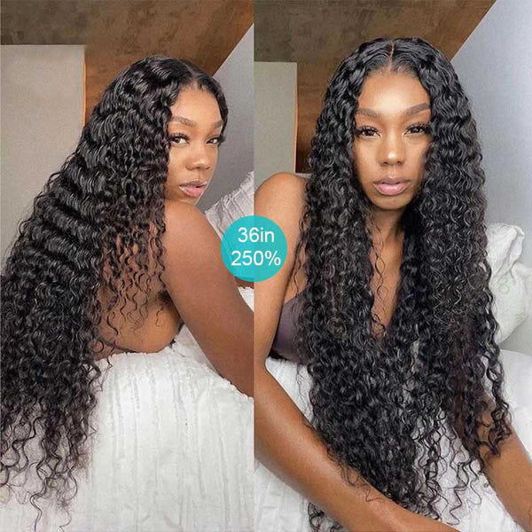 10A Curly Wig Deep Wave 4*4 Lace Closure 10" - 36" Wigs Brazilian Virgin Hair - edmundhair.com