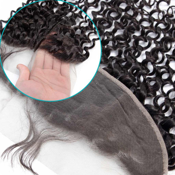 10A Jerry Curly Virgin Hair 3 Bundles With Frontal 100% Human Hair - edmundhair.com