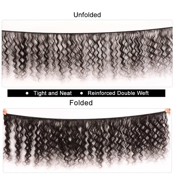 10A Loose Deep Wave Brazilian Hair 3 Bundles With Frontal Human Hair - edmundhair.com