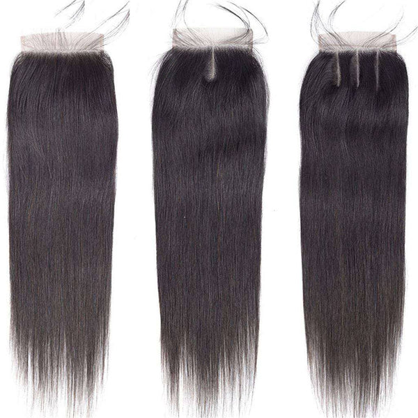 10A Straight Hair 4 Bundles With Closure Natural Color Indian Hair - edmundhair.com