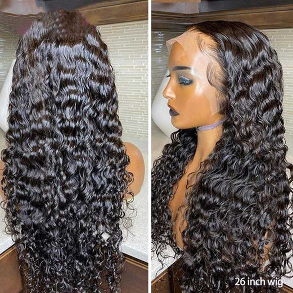 13X4 Transparent HD lace Front Deep Wave Wigs - edmundhair.com