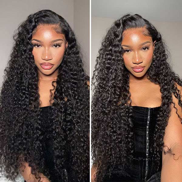 13x6 HD Undetectable Lace Frontal Wigs Deep Wave Natural Color Hair For Sale - edmundhair.com