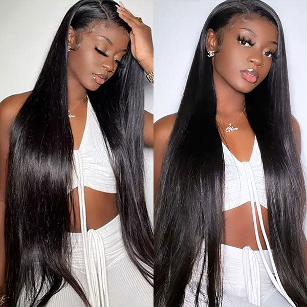 Long Wig | 13x6 HD Lace Frontal Wigs Natural Color Silky Straight 28-40 Inch