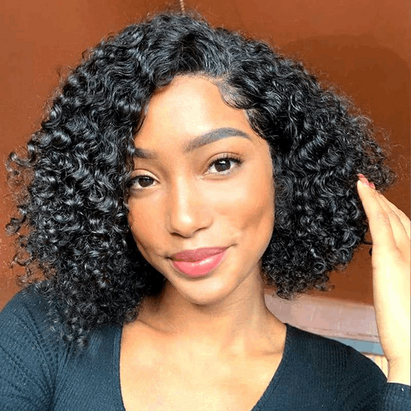 BOGO SALE: $139=Body Wave Short Bob Wig 8''+Short Jerry Curly Wig Bob Hair 8''