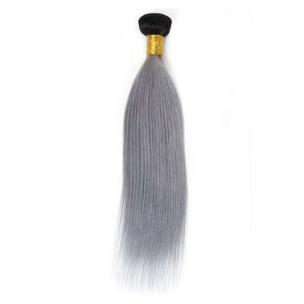 Hair Bundles Grey Ombre Hair Straight Brazilian Human Hair Bundle