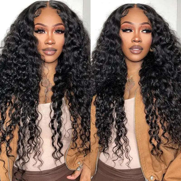 2Wigs = $189 | 13x6 HD Lace Water Wave Wig + V - part Straight 100% Human Hair Wig - edmundhair.com