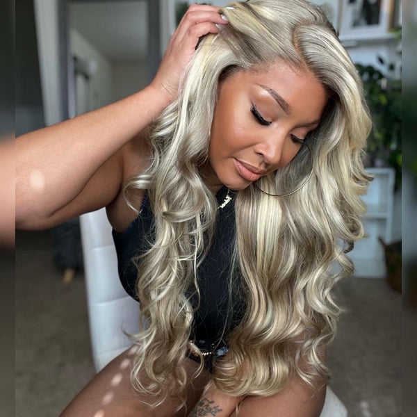 Flash Sale Blonde Balayage Highlight 13x4 Lace Frontal Human Hair Wig