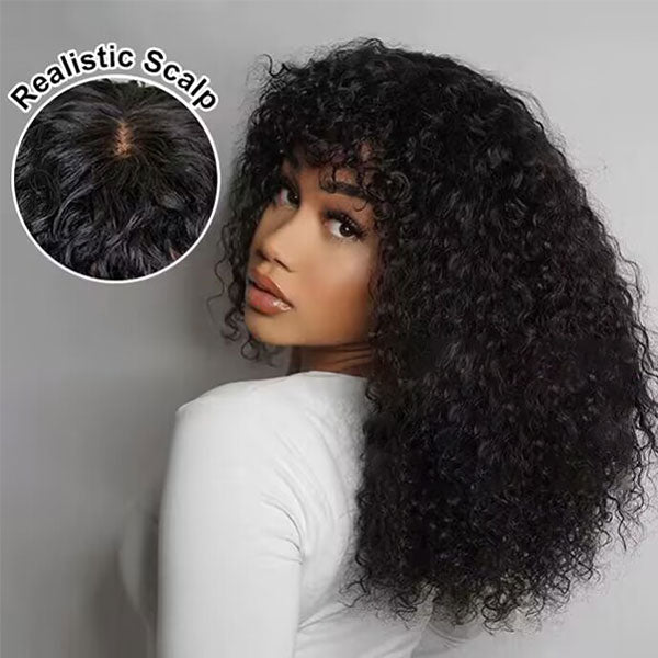 Flash Sale Realistic Look Wear & Go Glueless Bob Wig With Bangs Human Hair Wig