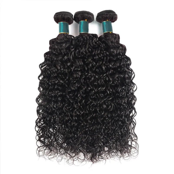 4 Bundles 10A Water Wave Brazilian Human Hair Bundles Natural Color - edmundhair.com