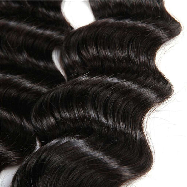 4 Bundles 9A Loose Deep Wave Brazilian Human Hair Bundles Natural Color - edmundhair.com