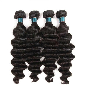 4 Bundles 9A Loose Deep Wave Indian Human Hair Bundles Natural Color - edmundhair.com