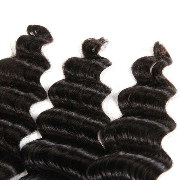 4 Bundles 9A Loose Deep Wave Indian Human Hair Bundles Natural Color - edmundhair.com