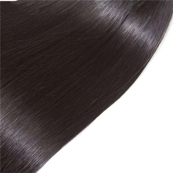 4 Bundles 9A Straight Brazilian Human Hair Bundles Virgin Hair Natural Color - edmundhair.com