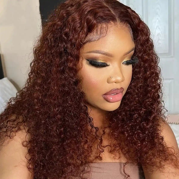 Glueless V Part Kinky Curly Human Hair Wig Beginner Friendly