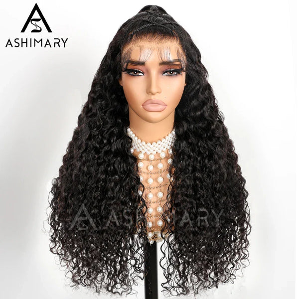 Pre-Braided Styles 10x6 Parting Max Pre Cut Transparent Lace Frontal Glueless Wig Put On & Go Human Hair