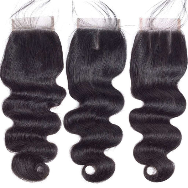 9A Body Wave Virgin Hair 3 Bundles with Closure Natural Color Brazilian Hair - edmundhair.com