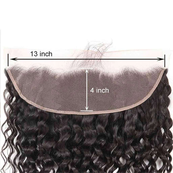 9A Grade Water Wave 3 Bundles With Frontal Brazilian Virgin Hair - edmundhair.com