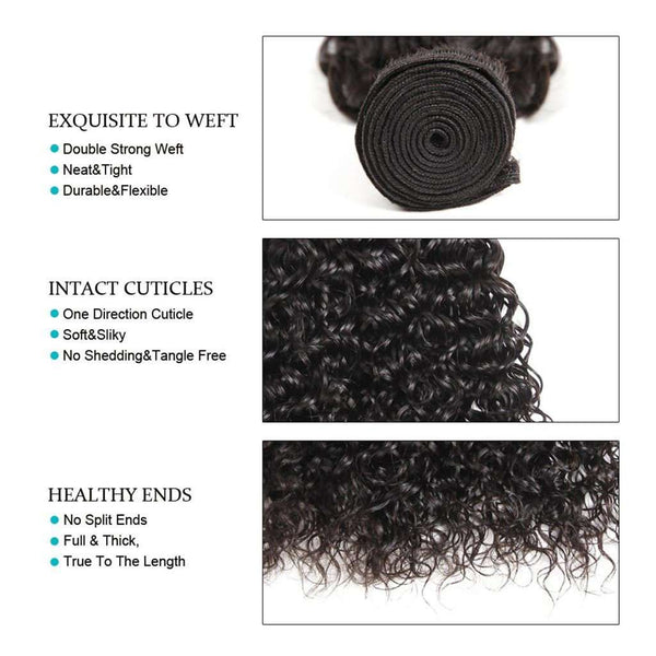 9A Jerry Curly Virgin Hair 3 Bundles With Frontal Human Hair - edmundhair.com