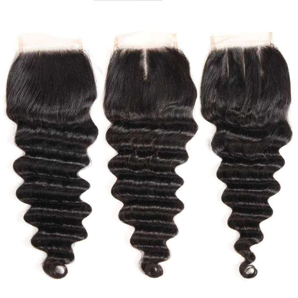 9A Loose Deep Wave Virgin Hair 3 Bundles with Closure Natural Color Brazilian Hair - edmundhair.com