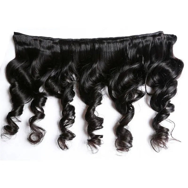 9A Loose Wave Virgin Hair 3 Bundles with Closure Natural Color Brazilian Hair - edmundhair.com