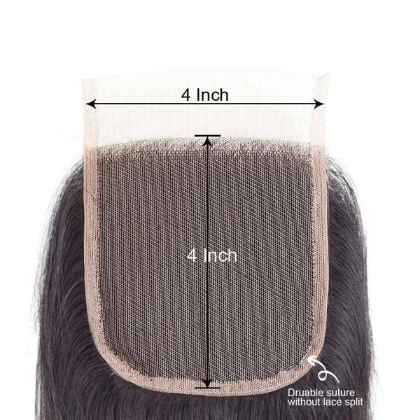 9A Straight Soft Peruvian Virgin Hair 3 Bundles with Closure Natural Color - edmundhair.com