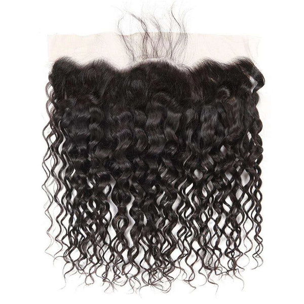 Water Wave Brazilian Hair 3 Bundles With Frontal Human Hair Natural Wave 10A Grade