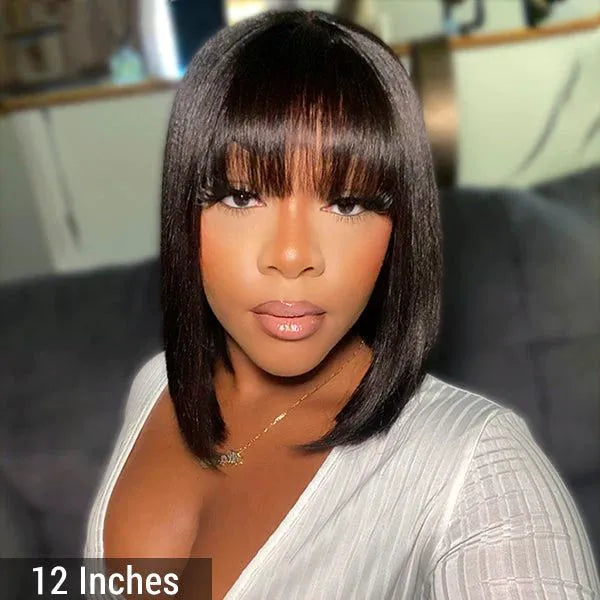 Bangs Bob Wig With Minimalist Undetectable Lace