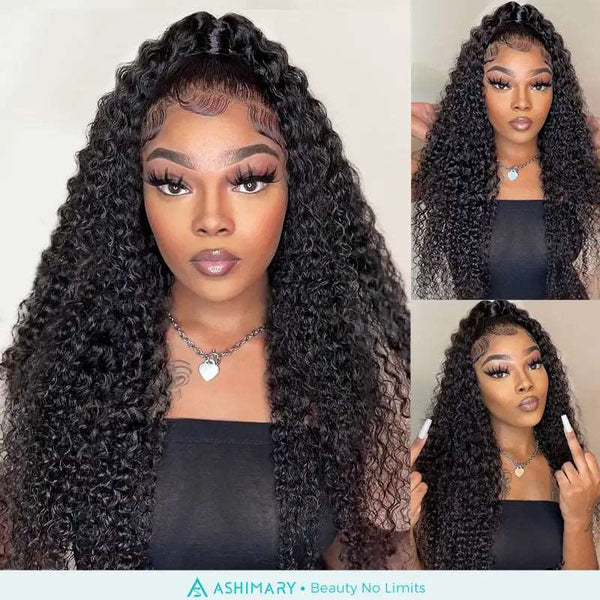 Deep Wave Full Lace Wig Human Hair Wigs 180% Density