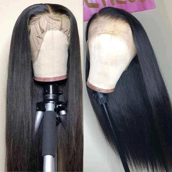 Straight 13*6 Lace Front Wig Lace Frontal 180% 250% Density Brazilian Human Hair