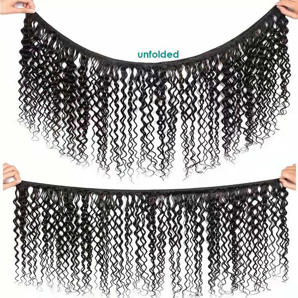 Water Wave 3 Bundles 9A Brazilian Human Hair Natural Color