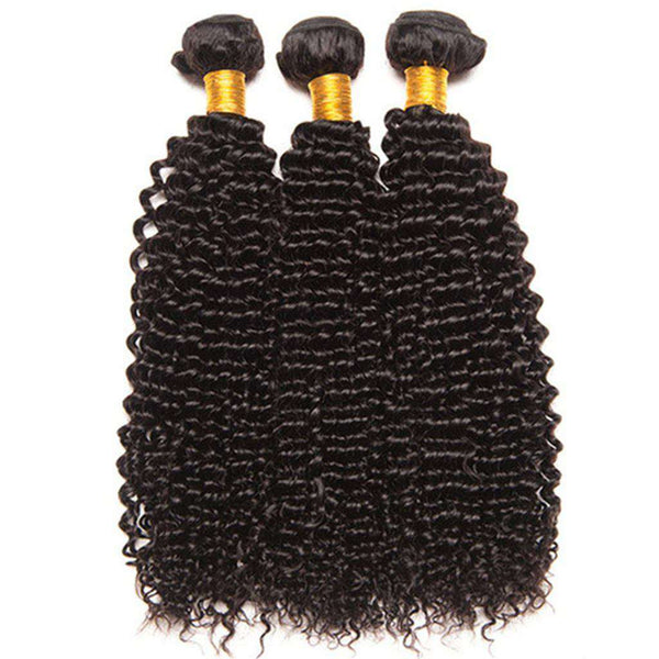 Afro Kinky Curly Hair 3 Bundles 10A Brazilian Human Hair Natural Color - edmundhair.com