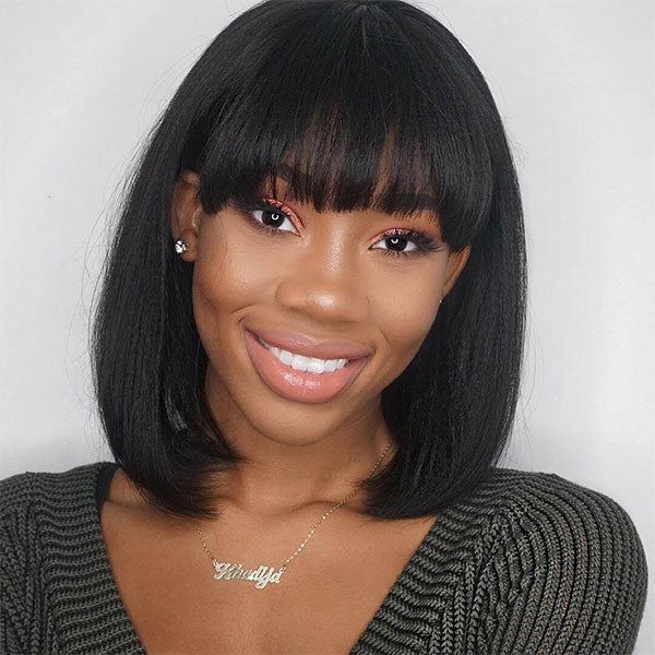 Bangs Bob Wig With Minimalist Undetectable Lace