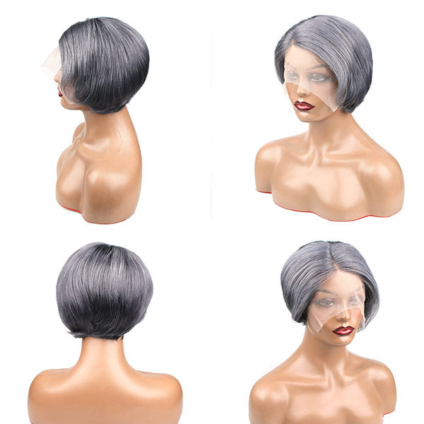 FLASH SALE Pixie Cut Wig Fashion Cheap Pre-Styled Short Bob Wigs Human Hair