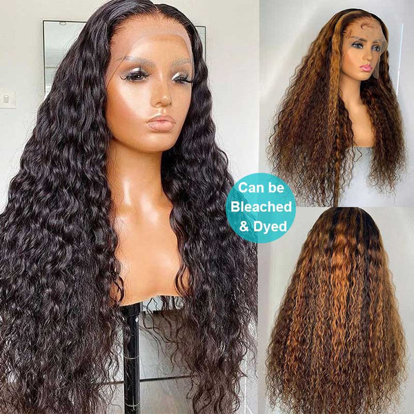 Water Wave Lace Front Wig 13*4 Lace Frontal Human Hair Wig