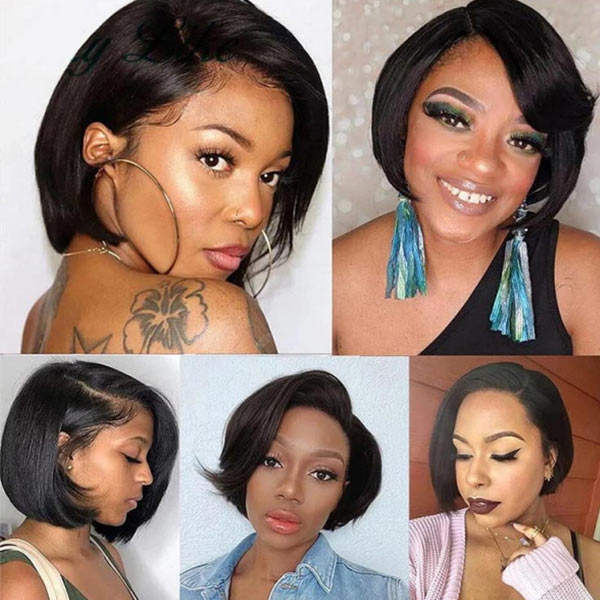 FLASH SALE Pixie Cut Wig Fashion Cheap Pre-Styled Short Bob Wigs Human Hair