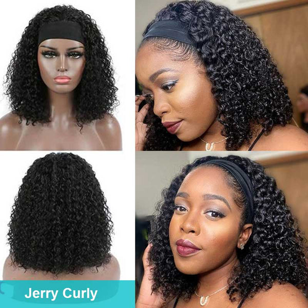 BOGO Headband Bob Glueless Wig Human Hair