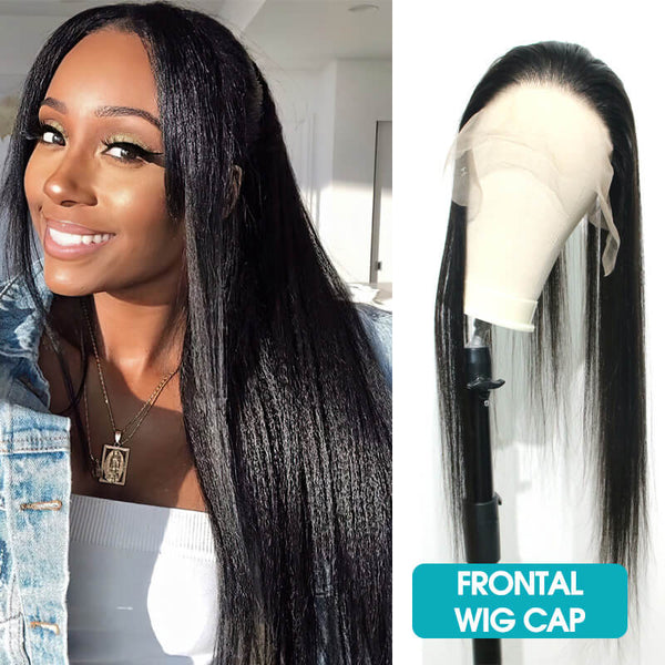 Professional Sewing In Lace Front Wig Cap with Hair Bundles 10A Top Grade Straight Virgin Hair