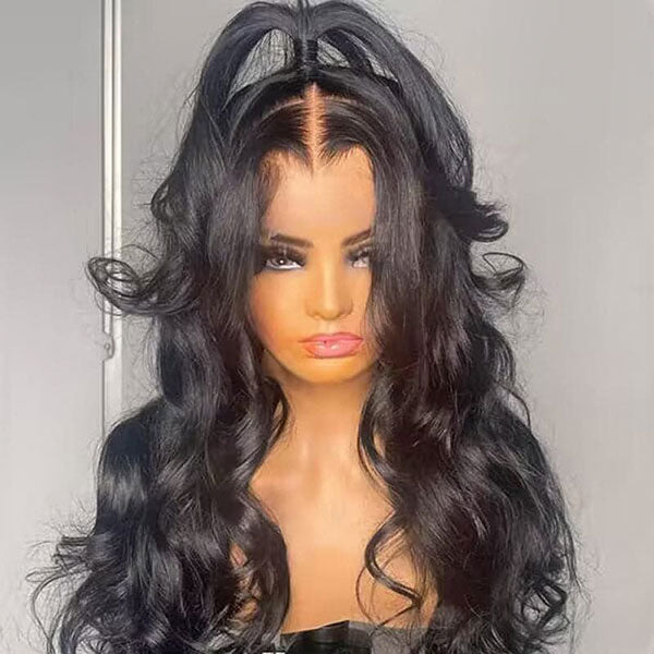 Body Wave Full Lace Brazilian Human Hair Wig Natural Color