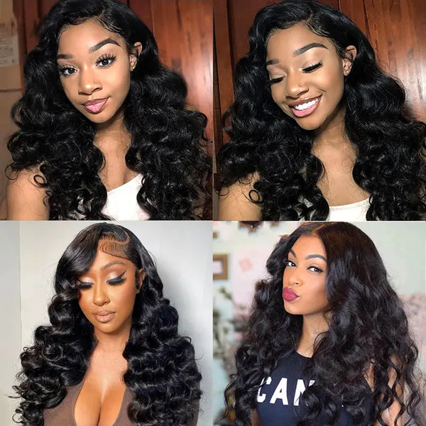 Loose Wave Bundles with Closure Wig-Customized Kit High Density 10A Brazilian