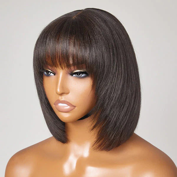 Flash Sale Short Bangs Bob Wig With Minimalist Undetectable HD Lace